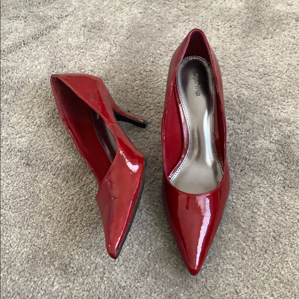 Call It Spring Red Patent Heels - Picture 2 of 2